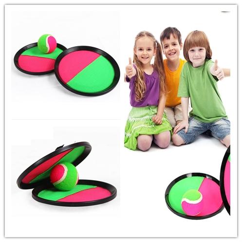 3pcs/set Ball Toys Sticky Target Racket Indoor and Outdoor Fun Sports Parent-Child Interactive Throw and Catch Novelty Items