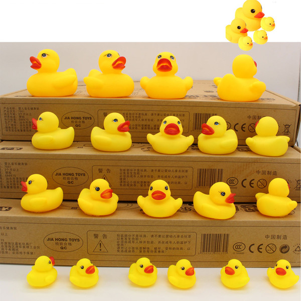 Baby Bath Water Toy toys Sounds Yellow Rubber Ducks Kids Bathe Children Swimming Beach Gifts Gear Baby Kids Bath Water Toy 0601035