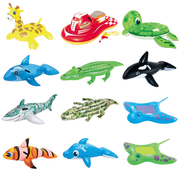 2017 new kids Inflatable Float Raft Ride-On Water Toys Kids Inflatable Swimming Pool boat water fun toy
