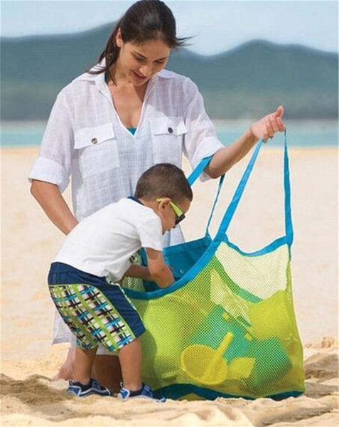 8 colors Mesh Tote Bags Sand Away Beach Bag for Children Kids Outdoor Games Starfish Shell Collect and Storage Toys K358