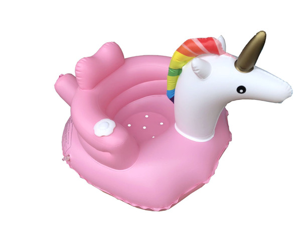 Learning to sit soft sofa seat Baby inflatable chair bathing toy convenient collection Lovely unicorn Children swimming toy gift