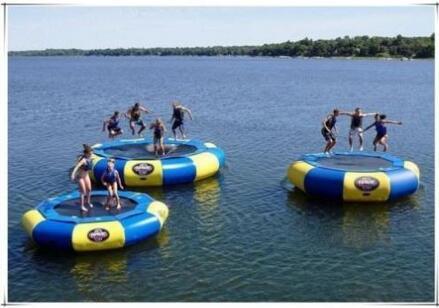 5M Diameter Inflatable Water Trampoline Bounce Swim Platform Lake Toy
