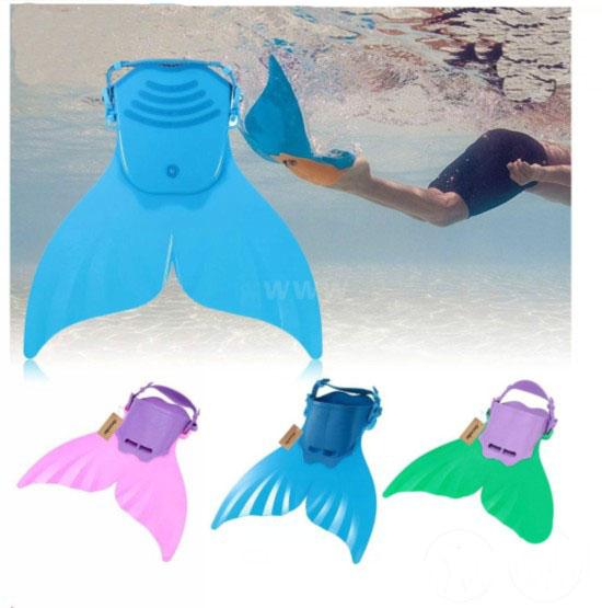 Adjustable kids child swimming diving mermaid monofin training flippers swim fin christmas gifts for kids 