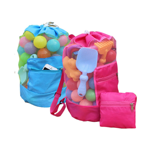 Travel Folding Toy Portable Storage Bag Baby Child Beach Mesh Bag Bath Toy Outdoor Organizer