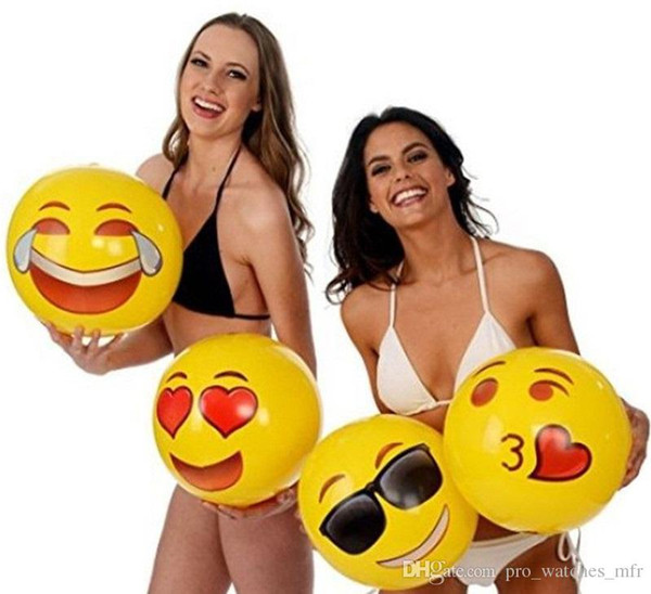 Emoji Beach Ball For Adults Kids Inflatable PVC 12