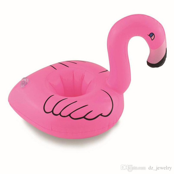 40 lots Inflatable Flamingo Coasters Pool Flamingo Floating Coasters Floatation Devices Drink Holder Flamingo Floats(12 PCS)