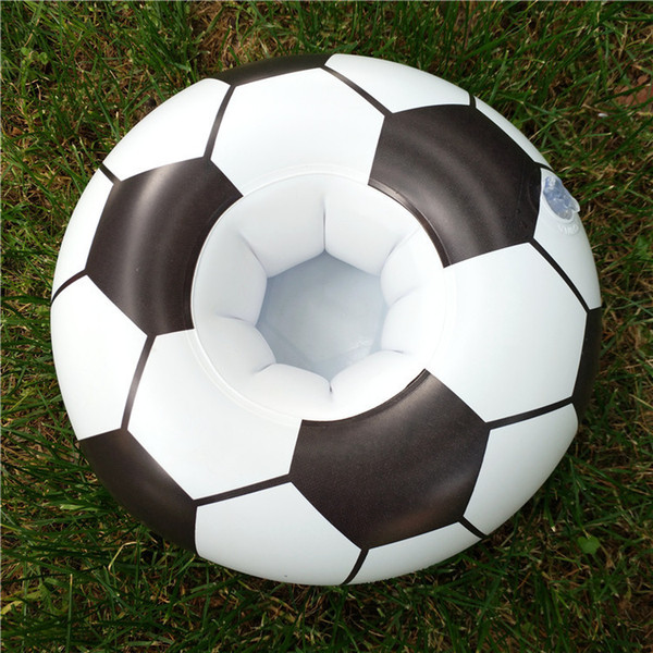 2018 INS Inflatable Football Soccer Drinks Cup Holder Pool Floats Bar Children Bath Toy small size