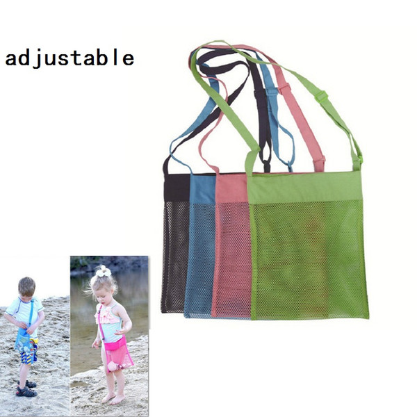 Adjustable Beach Mesh Bag Pouch Kid's Children's Fun Toys Sea Shell Storage Bag Beach Fun