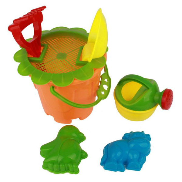 Beach Toys Set New Little Kids No Spill Big Bubble Bucket Seaside Beach Toy Set for Playing Sand and Water with Bucket and Kettle