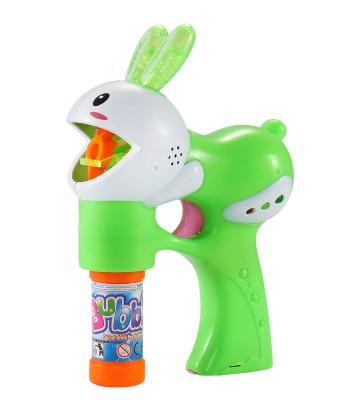 suzakoo sport toy Random color Rabbit cartoon patter Automatic Bubble Gun Electric Toys one pcs game playing for children