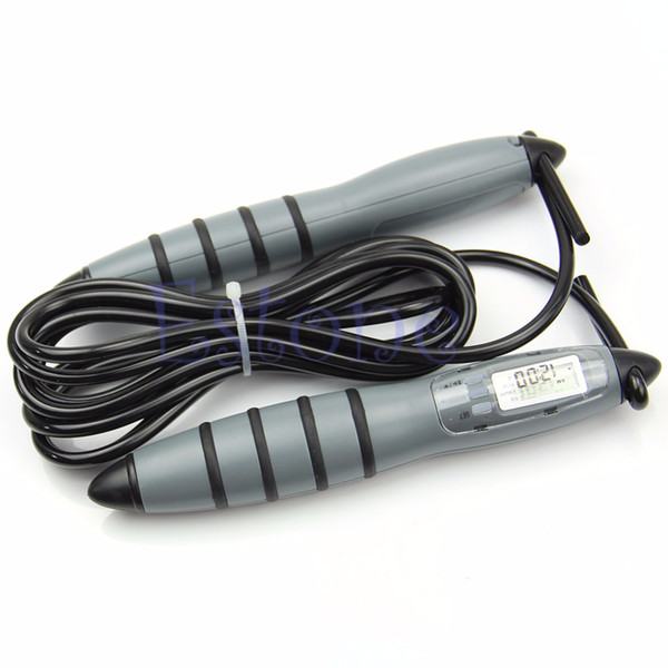 Digital LCD Display Jump Skipping Rope Calorie Counter Timer 3M Gym Fitness