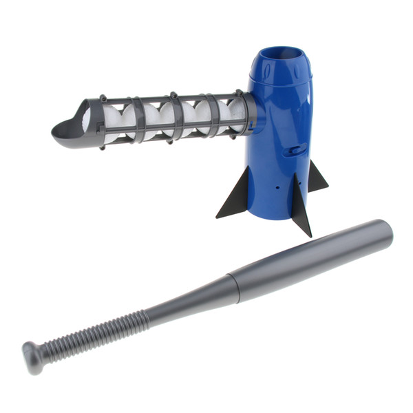 Kids Pitching Machine - POP ROCKET Kids Baseball Trainer - Includes 5 Plastic Baseballs & Baseball Bat