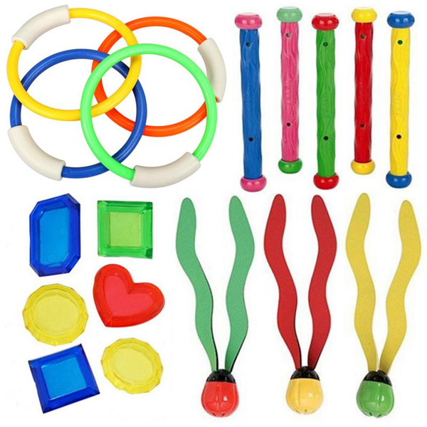 18PCS/Pack Children's Outdoor Diving Toy 4 Colorful Types Of Diving Equipment Cultivating Baby Learning Sports Toy Accessorices