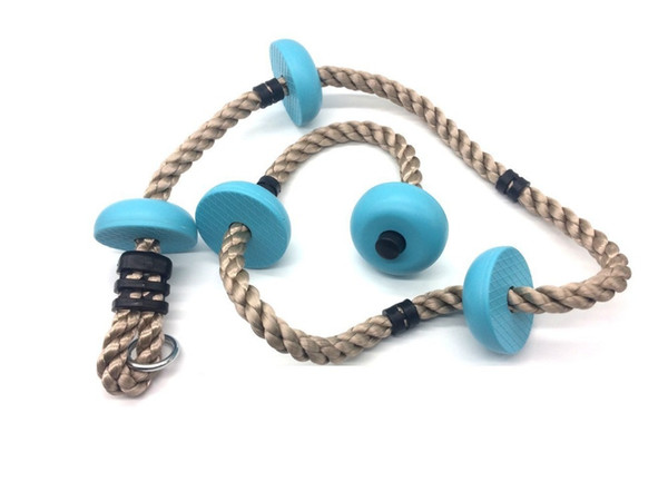 Wholesale-Children Kids Five Knotted Disc Climbing PP Rope Baby Garden Playground Backyard Outdoor Games Equipment Toys S321