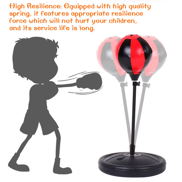 Wholesale-Adjustable Fitness Standing Boxing Set with Punching Ball and Gloves Adjustable 70 to 105cm in Height for Kids 2017 New Arrival