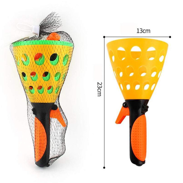 click and catch ball game 23cm air scoop ball set Parents Kids Play Toy Backyard Garden Outdoor Sport Funny Game