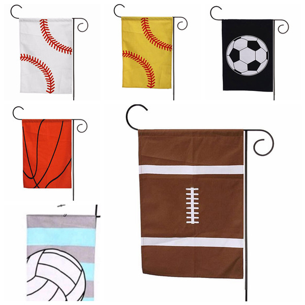 35*45cm Softaball Canvas Garden Flag Sports Baseball Flag Outdoor Flag Hanging Decoration Banner Flags Sports Toys Accessory AAA276