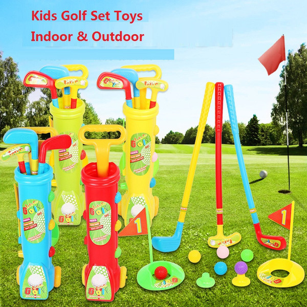 Kids Golf Play Set Toddler Baby Plastic Toy Outdoor Golfball Fitness Competitive Interactive Sports Toys z084