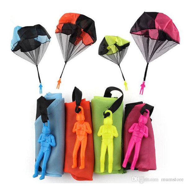 Free DHL Hand Thrown Parachute Toy Creative Design Soldier Ballute For Children Outdoor Sports Toys Children's Educational Toy Free Shi