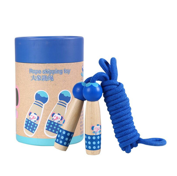 Outdoor Game Cartoon Rope Skipping Children Wooden Toys Strong Body Kids Leisure Sports Equipment Free Shipping