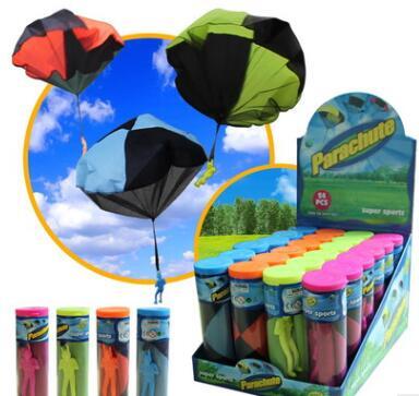 Parachute Launcher Sky Diver With Figure Soldier Kids Children Outdoor Sport Play Toy DHL