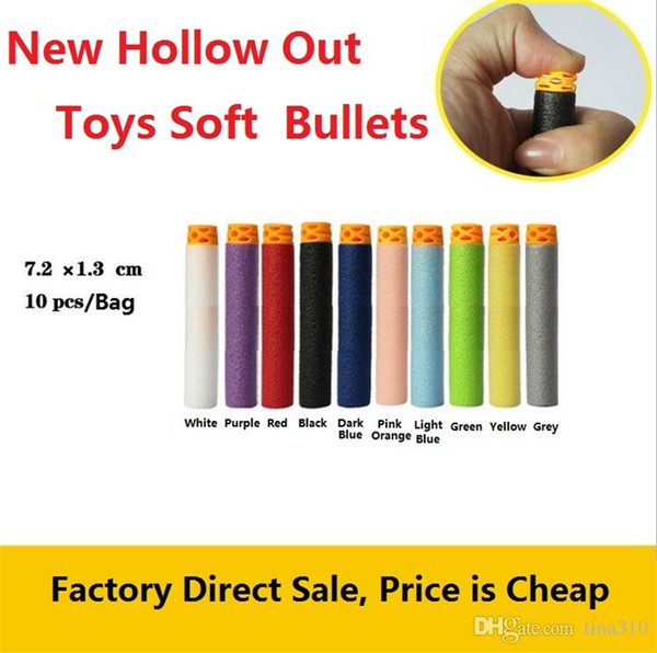 New toy soft bullet gun general soft head hollow out Eva foam bullets hollow soft bullets Sports Toys 4141-4