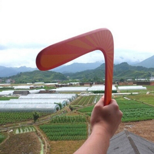 10PCS Wooden Boomerang classic V shape Frisbee Flying Saucer Toys child outdoor toys