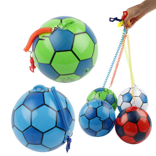 20cm PVC Inflatable Training Soccer with Chain Swimming Pool Football Play Water Game Balloons Beach Party Sport Kids Toys GGA1172