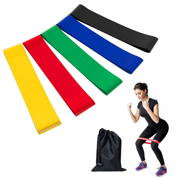 Yoga Resistance Band 5 pieces/lot Fitness Strength Training Resistance Band Fitness Equipment Sports Yoga Belt Toys LA754-2