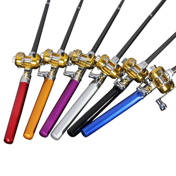 Fishing rod Bobing Portable Pen Shape for Pocket Telescopic Mini Fishing Pole Fishing Tackle Sea Rod With Reel Wheel