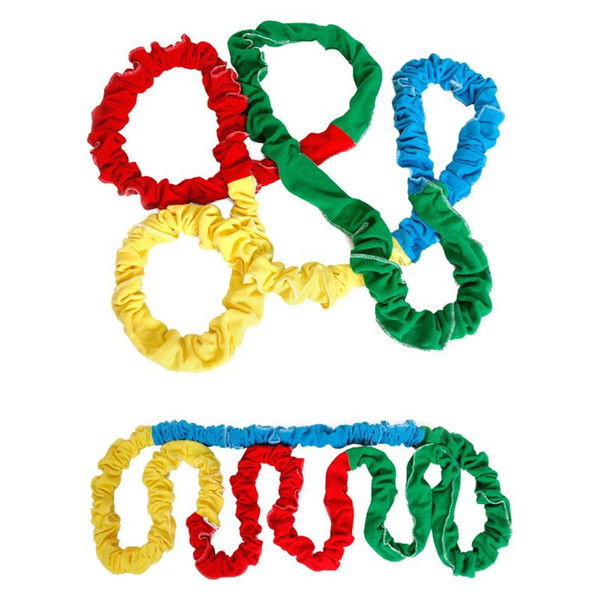 3.6m Rainbow Tension Elastic Exercise Fitness Pull Rope Resistance Band Children Kids Outdoor Cooperation Developing Toy