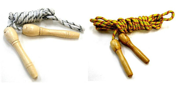 Boxing Skipping Ropes Jump Rope Organic Wooden Handle Flower Cotton Ligature Outdoor Fitness Gym Speed Children Excise Kids Skipping Jump R