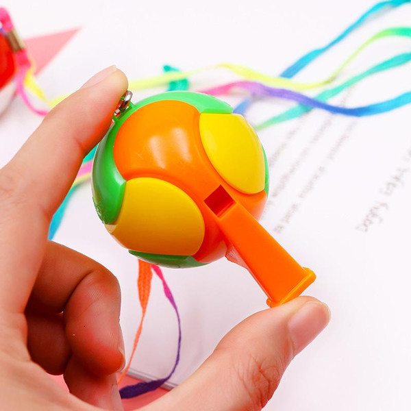 Kids Football Whistle 6.3x4.3x1.3cm colorful plastics cheer for props sounding toys mini referee whistle kids gifts outdoor sports props