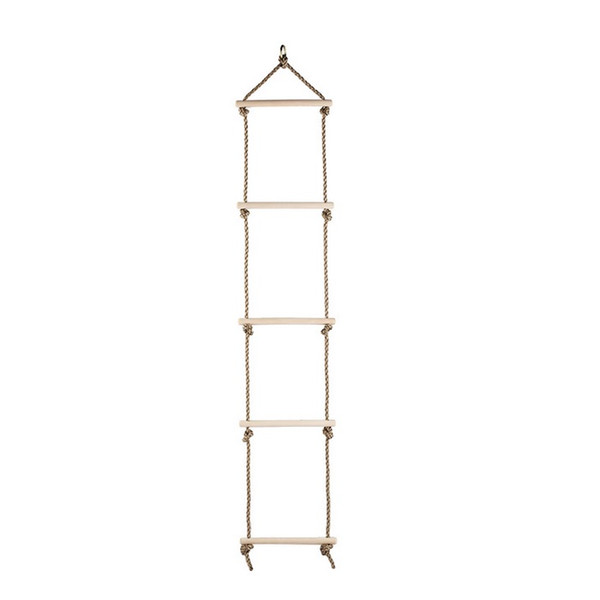 OBCANOE Rope Ladder Sturdy Indoor/Outdoor Climbling Nylon Ladder with Wooden Rungs for Kids Swing Set Tree House or Boats 1.8-meter