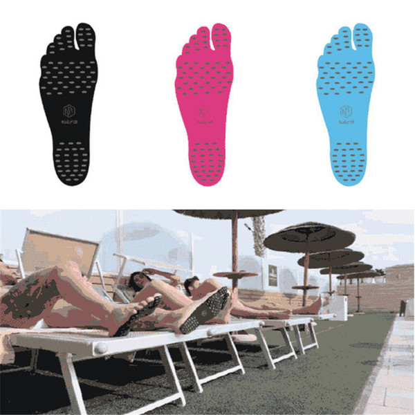Nakefit Adhesive Shoes walking Run freely Waterproof Foot Pads Stick On Soles Flexible Feet Protection Sticker Soles Shoes For Beach Pool