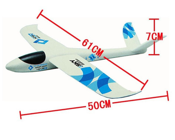 Wholesale-2016 New Hand Launch Throwing Glider Aircraft Inertial Foam EVA Airplane Toy Plane Model outdoor fun sports