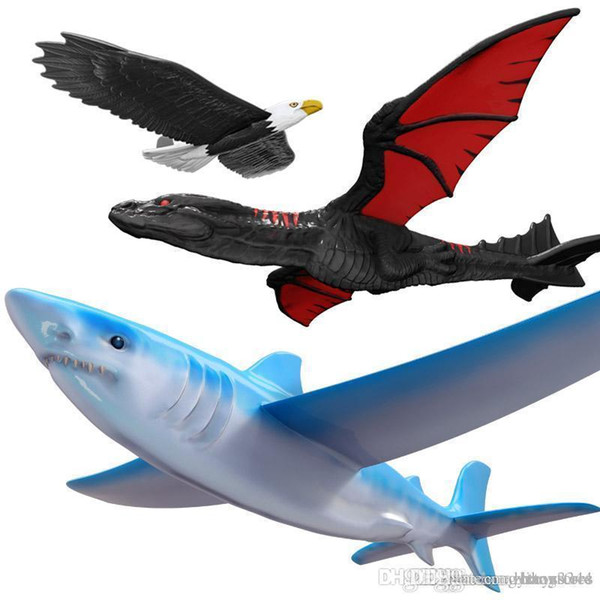 Hand Launch Throwing Glider Aircraft Inertial Foam Glider Shark Eagle Fly Dragon Model Outdoor Sports Flying Toy For Kids Gift