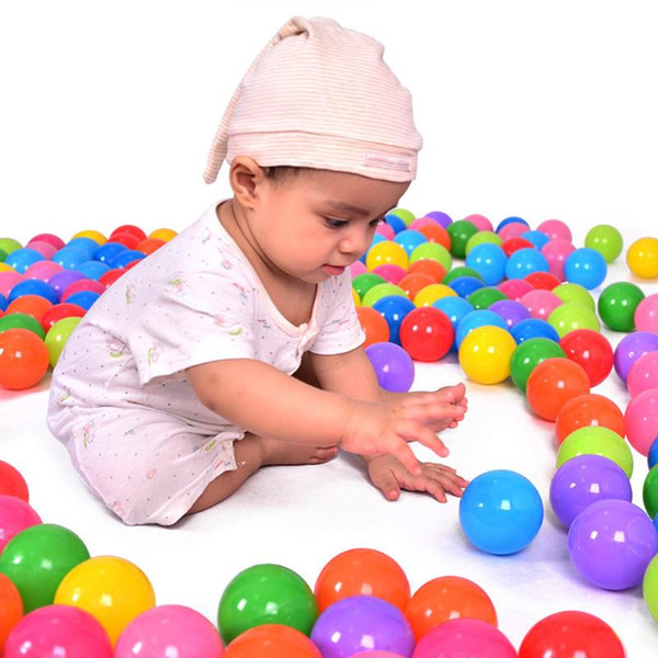 100pcs Eco-Friendly Colorful Plastic Ball Toys Soft Ocean Balls for The Pool Baby Swim Pit Toy Stress Air Ball Outdoor Sports