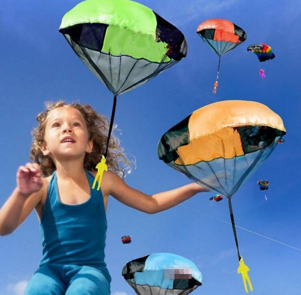 Hand Throwing Kids Mini Play Parachute Toy Soldier Outdoor Sports Children's Educational Toys Outdoor Toys Candy Color