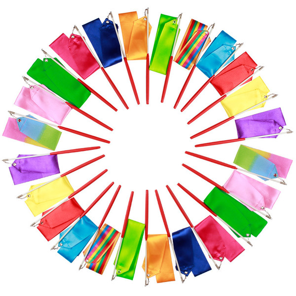 Dance Ribbon Gym Rhythmic Gymnastics Art Ballet Streamer Twirling Rod Outdoor Sport Games Kids Child Adult colorful Sports Toy