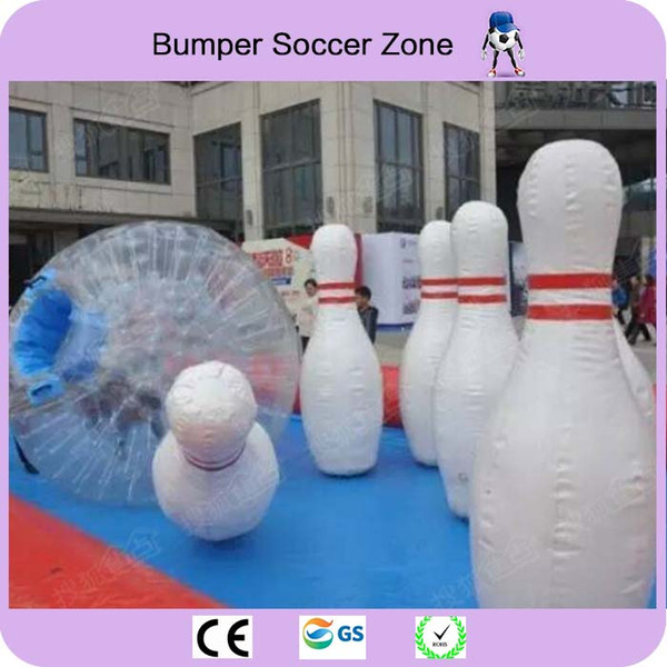 Free Shipping 6 Pieces Lot 1.8m Inflatable Bowling Ball Inflatable Human Bowling Sports Human Bowling Pins Free With 1 pump