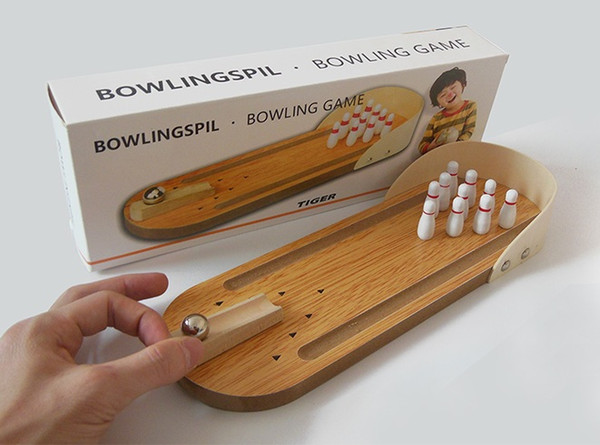Wooden Mini Desktop Bowling Game Toys Wooden Parents Children Toys Mini Desktop Games