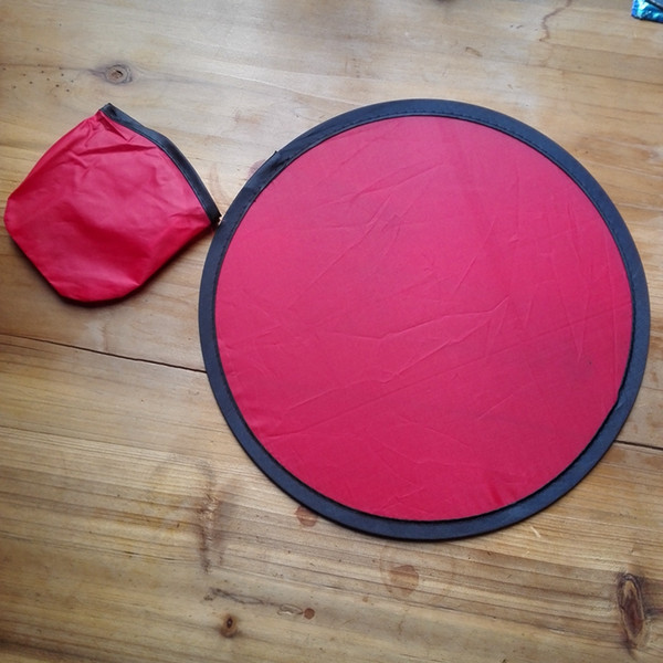 Polyester Foldable Flying Disc With Pouches Poly Blank Frisbee Outdoor Sports Toys for Family Commercial Giveaways Toys Folding Flying Disc