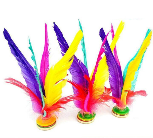 Children elastic ball Colorful Feather Kicker Shuttlecock Chinese Jianzi