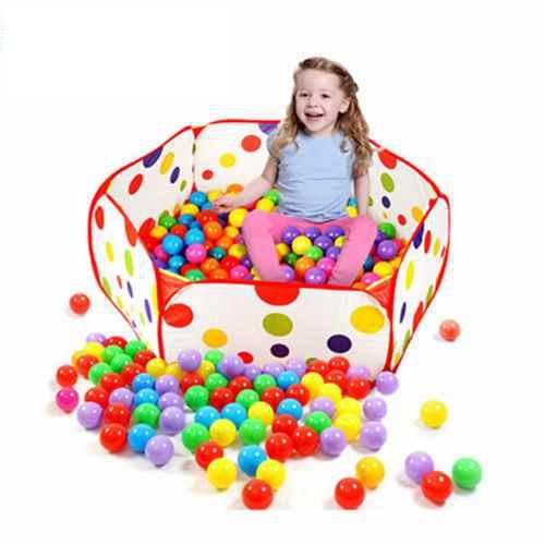 FlyingTown 120cm Kids Folding Ocean Ball Pool Toy Tent Play Game House tent Pool Children Tent Outdoor Fun Sports Lawn Game
