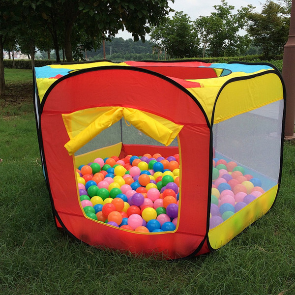 Wholesale-Play House Indoor and Outdoor Easy Folding Ocean Ball Pool Pit Game Tent Play Hut Girls Garden Playhouse Kids Children Toy Tent