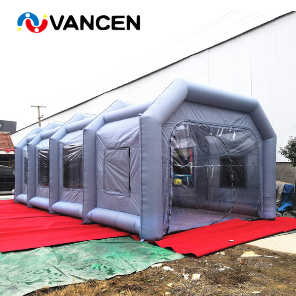 Factory direct sale 8*4*3m inflatable car tent outdoor spray paint tent for car wash inflatable paint booth for sale