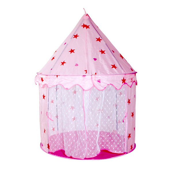 Portable Foldable Play Tent Prince Folding Tent Kids Children Boy Castle Princess Castle Play House Kids Gifts Outdoor Toy Tents