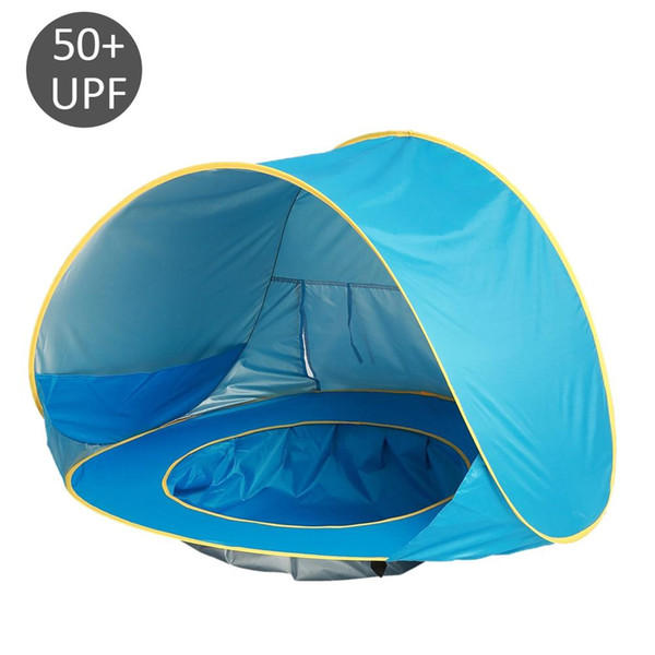 Baby beach tent uv-protecting sunshelter with a pool waterproof pop up awning tent kid outdoor camping sunshade beach for Infant