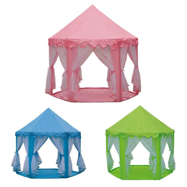 Portable Princess Castle Play House 3 Colors Outdoor Six Angle Kids Play Toys Tent Ball Play Tents OOA5480